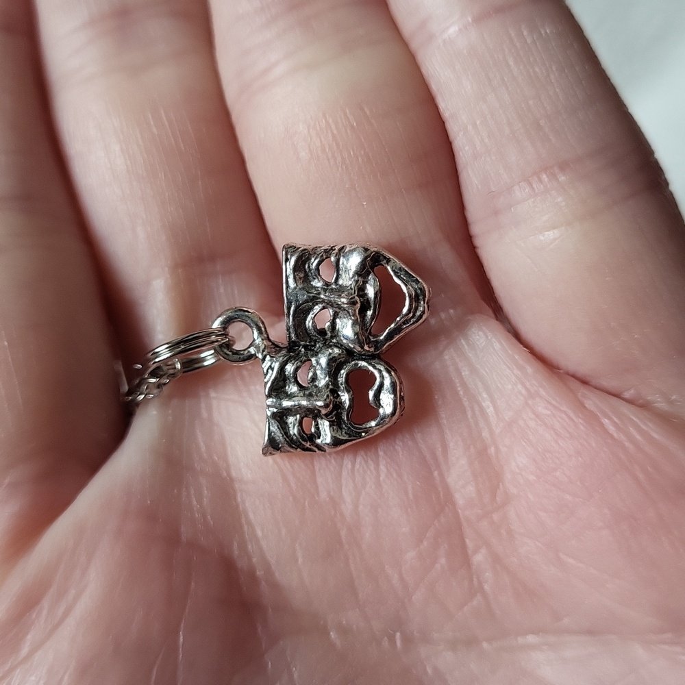 NWOT Handmade Comedy and Tragedy Masks Necklace!